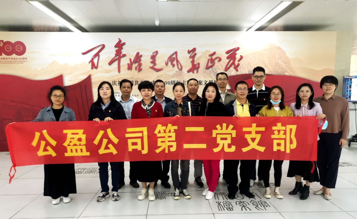 公盈公司第二党支部组织参观“百年恰是风华正茂”主题档案文献展