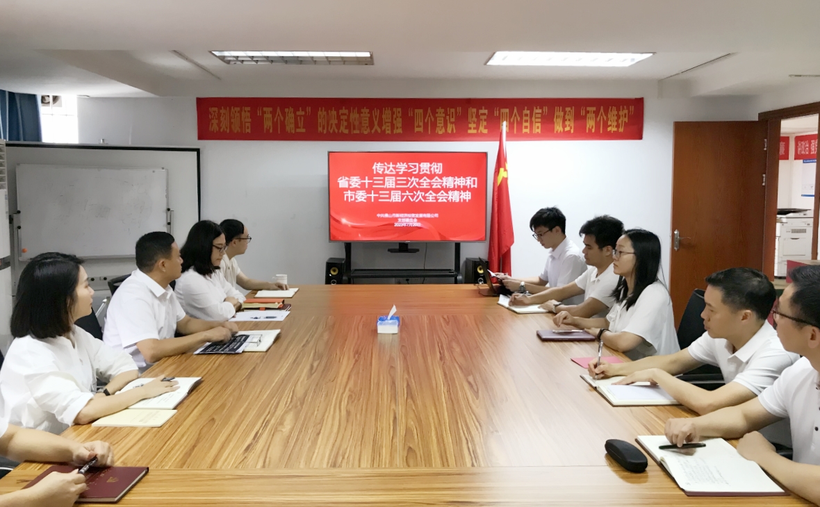 锚定“走在前列”总目标 展现新投公司新作为——新投公司党支部传达学习贯彻省委十三届三次全会精神、市委十三届六次全会精神和郑轲书记在国资国企调研座谈会上的讲话精神